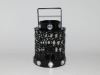 Wholesale The arylic black metal lantern with glass cup for home decoration