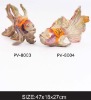 New design resin crafts golden fish for home decoration