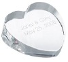 Wholesale engraved wedding crystal heart paperweight diamond shaped