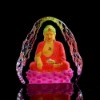 luminous crystal buddha figures
