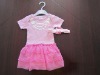 2011 spring cotton short-sleeve baby bodysuit with tulle & headband