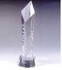 Wholesale special design globe crystal trophy in clear base