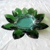 Green lotus Crystal Candle Holder