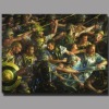 Wholesale wrapped printed canvas abstract oil painting-figure