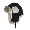 Wholesale Winter real rabbit Fur Trooper Trapper Ski Hat