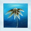 Canvas painting of deep blue