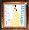 Wholesale a sexy nude girl silk oil painting frame for decoration