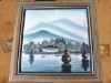 The best home decor and gift Chinese idiomatical silk frame painting