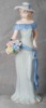Porcelain sculpture of beauty bring with flower basket