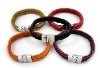 Braided manly leather bracelet