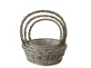 3pcs Wicker Garden Basket With Plastic Liner