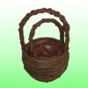 Wholesale wicker garden baskets with plastic liner