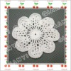 Handmade cotton crochet flower white