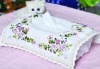 Wholesale DIY Papertowel box,ribbon embroidery kit,needlework