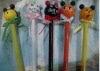Wooden cartoon pencils with an animal head on the top of the pencil