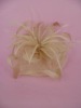 sinamay hair ornament with feather YT-F8130