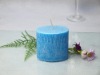 blue pillar aromatherapy candle