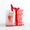valentine glass candle
