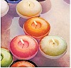 Apple suspended candles