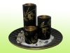 wooden candle set