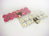 set of 12 flower tealight candle in pvc box