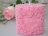 Wholesale Rose elliptical cylinder wedding candle