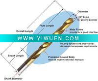 Tin coated twist drill bit