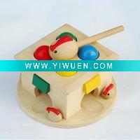Wholesale Newly Wooden Striking Toy -- Hen lays eggs