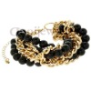 Fashion Ladies' Black Acrylic Pearl Bracelets