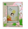 plastic flower photo frame KD524