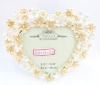 floret heart metal photo frame