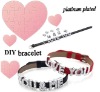 Wholesale 2011 newest hot sell fashion beautiful DIY alphabet crystal couple bracelet