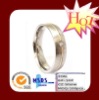 Wholesale titanium ring inlay CZ stone and gold plating