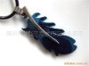 men necklace HOT fashion jewelry Stainless steel Necklace feather pandent Necklace For Lovers