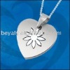 Heart shape titanium pendants