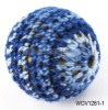 Crochet bead, round, woven beads, wooden covered with wool