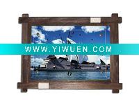 wooden-frame clock