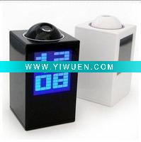 LED clock with projection function