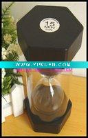 Wholesale black 15minutes hourglass