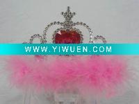 Fashion plated party plastic tiara/ flashing princess crown