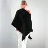 black mink fur shawl for lady