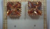 yellow zircon square zircon knot earring