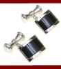 Wholesale Cylinder Chain Designer Black Agate Cufflinks ( NC11-C0078)