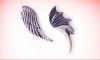Wholesale 2011 newest hot sell fashion beautiful angle's wing titainum couple pendant