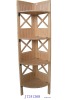 Bamboo folding 4 layer corner bookshelf