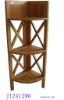 Bamboo folding 3 layer corner bookshelf