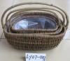 Willow Basket, Wicker Laundry Basket, Unpeeled Willow Garden Basket, Willow Flower Basket