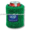 grass can cooler stubby with PVC patch badge