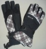 Winter sports fashion glove with reflective piping