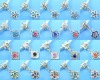 Antique silver charm sample beads